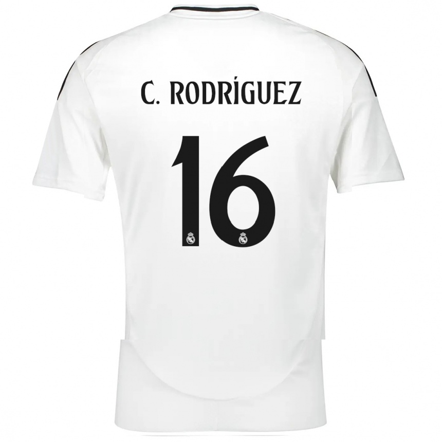 Vaikiškas Carlos Rodríguez #16 Baltas Namų Marškinėliai 2024/25 T-Shirt