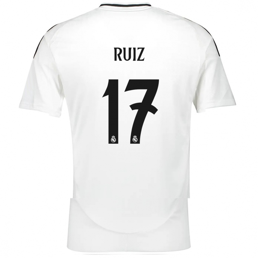 Vaikiškas David Ruiz #17 Baltas Namų Marškinėliai 2024/25 T-Shirt