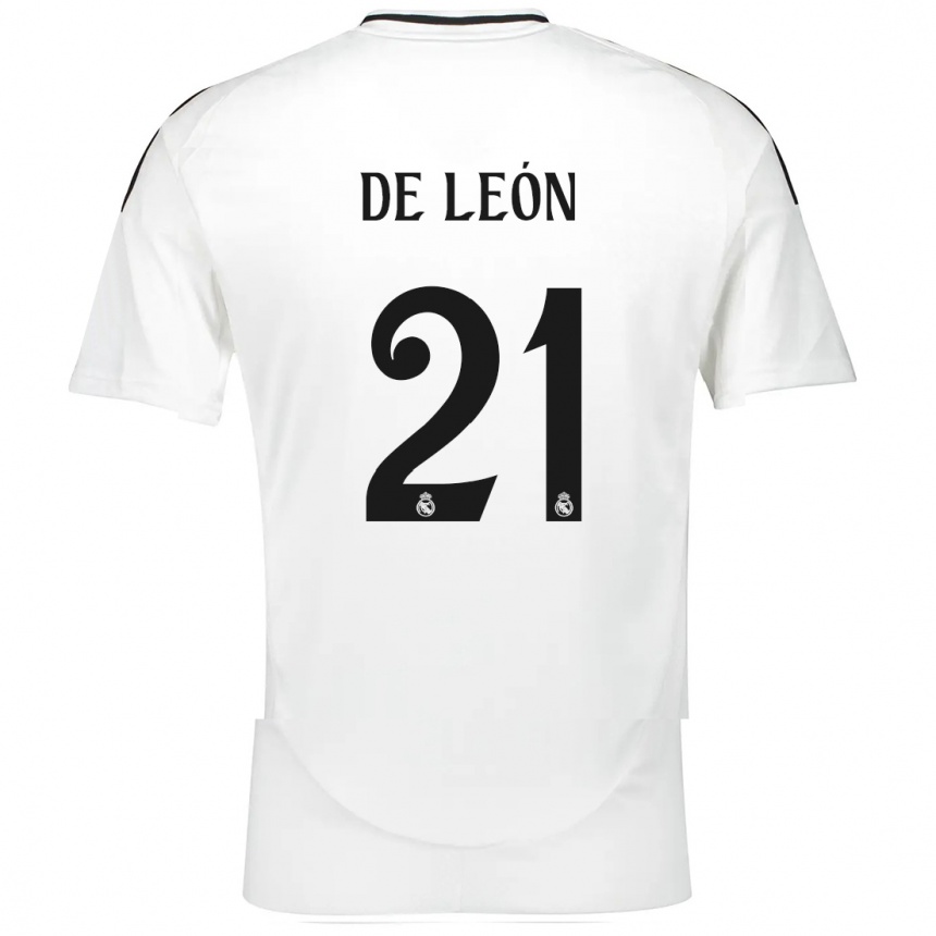 Vaikiškas Jeremy De León #21 Baltas Namų Marškinėliai 2024/25 T-Shirt