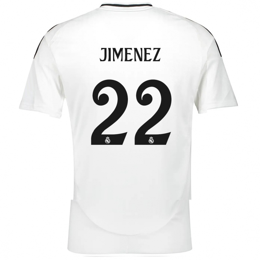 Vaikiškas David Jimenez #22 Baltas Namų Marškinėliai 2024/25 T-Shirt