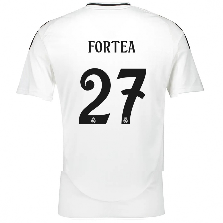 Vaikiškas Jesús Fortea #27 Baltas Namų Marškinėliai 2024/25 T-Shirt