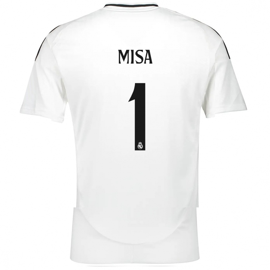 Vaikiškas Misa Rodríguez #1 Baltas Namų Marškinėliai 2024/25 T-Shirt