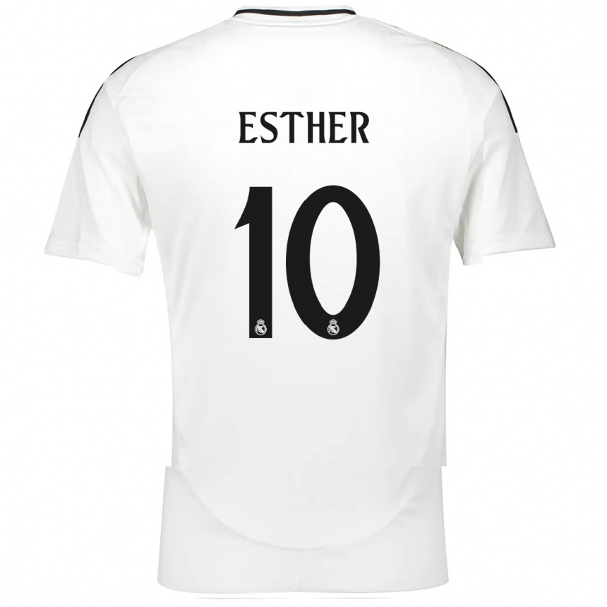 Vaikiškas Esther Gonzalez #10 Baltas Namų Marškinėliai 2024/25 T-Shirt