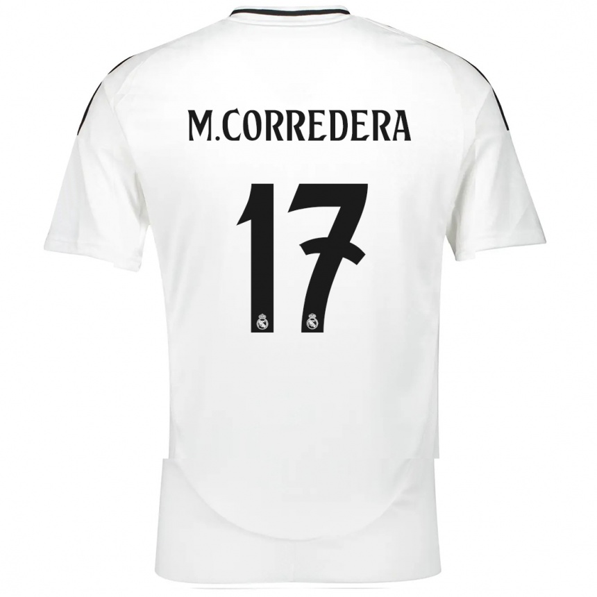 Vaikiškas Marta Corredera #17 Baltas Namų Marškinėliai 2024/25 T-Shirt