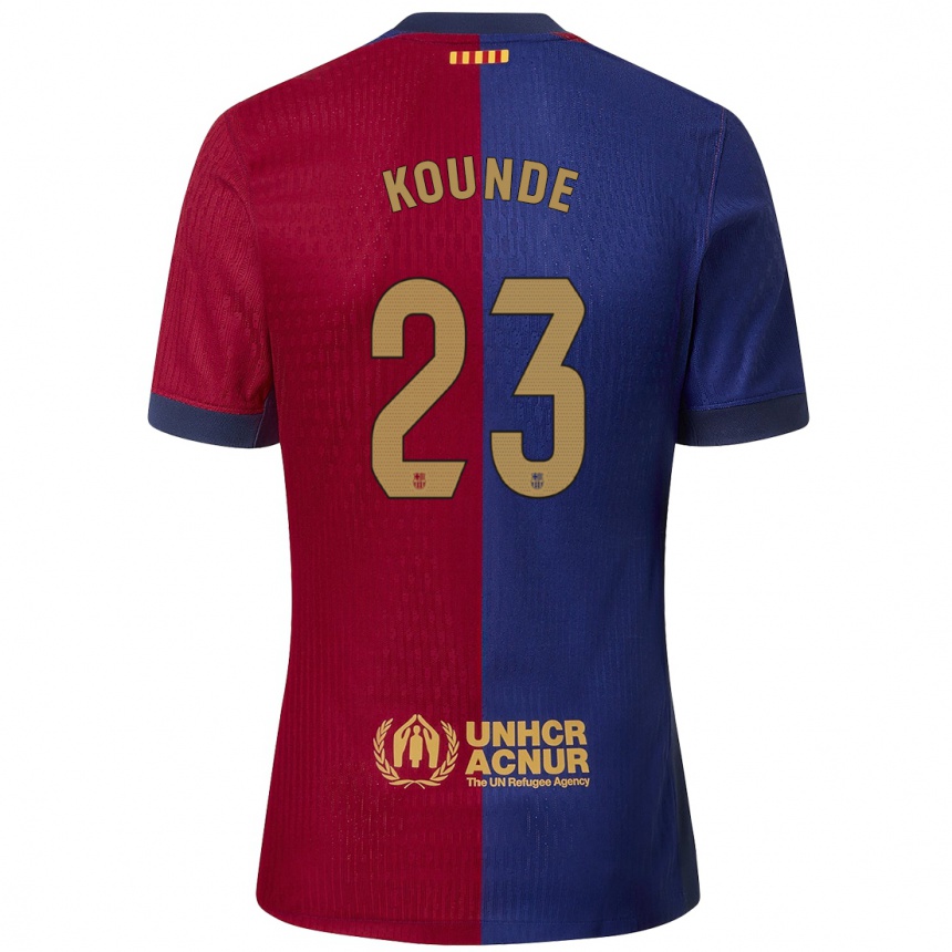 Vaikiškas Jules Kounde #23 Mėlyna Raudona Namų Marškinėliai 2024/25 T-Shirt