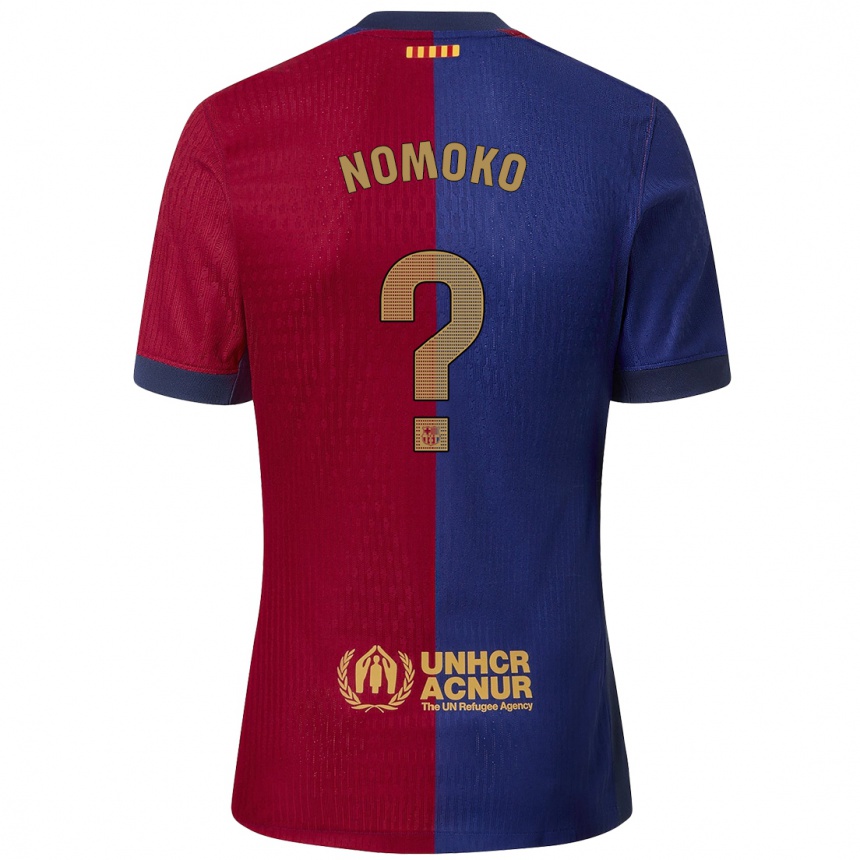 Vaikiškas Sama Nomoko #0 Mėlyna Raudona Namų Marškinėliai 2024/25 T-Shirt