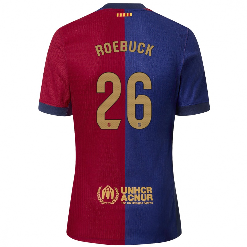 Vaikiškas Ellie Roebuck #26 Mėlyna Raudona Namų Marškinėliai 2024/25 T-Shirt