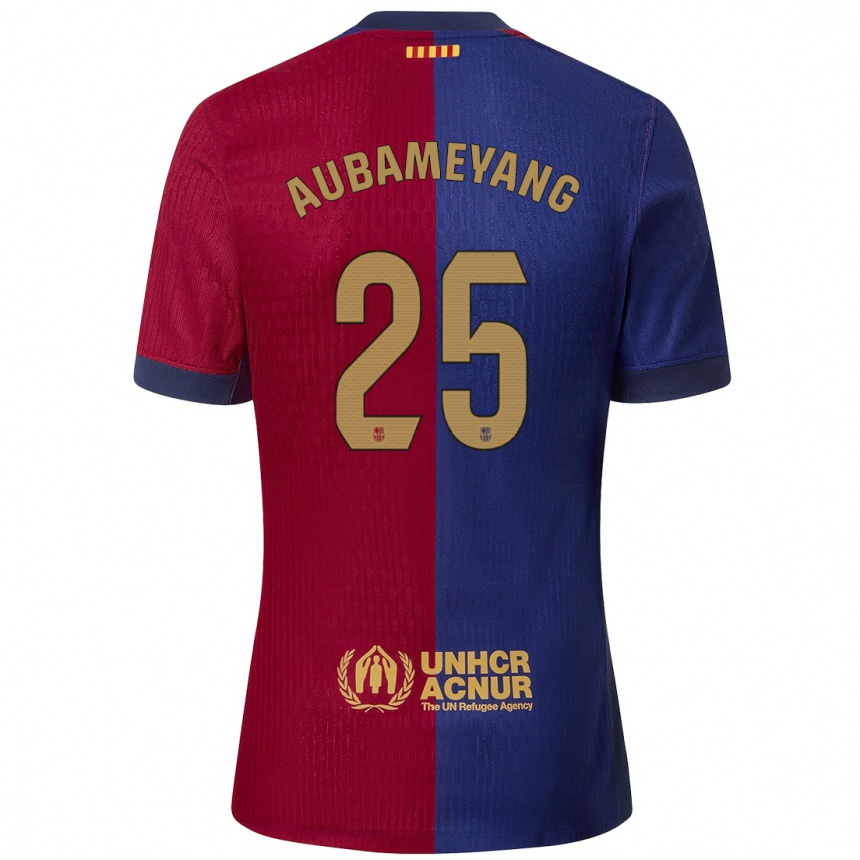 Vaikiškas Pierre Emerick Aubameyang #25 Mėlyna Raudona Namų Marškinėliai 2024/25 T-Shirt