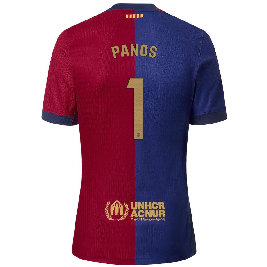 Vaikiškas Sandra Panos #1 Mėlyna Raudona Namų Marškinėliai 2024/25 T-Shirt