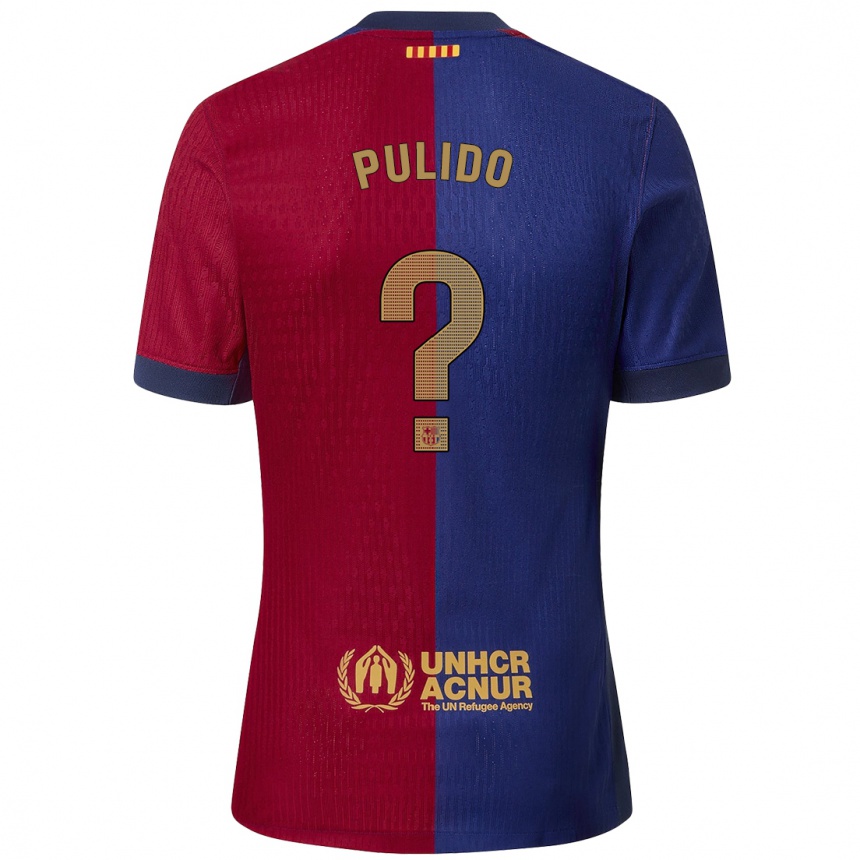 Vaikiškas Ricard Pulido #0 Mėlyna Raudona Namų Marškinėliai 2024/25 T-Shirt