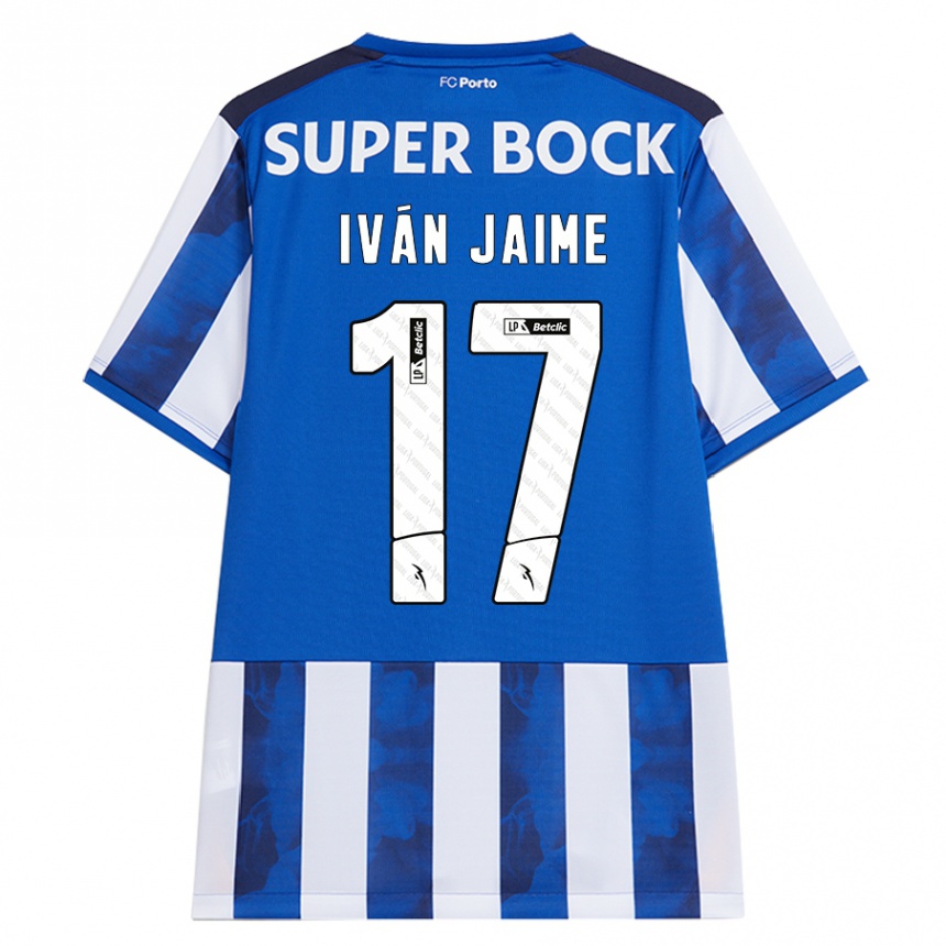 Vaikiškas Iván Jaime #17 Mėlyna Balta Namų Marškinėliai 2024/25 T-Shirt