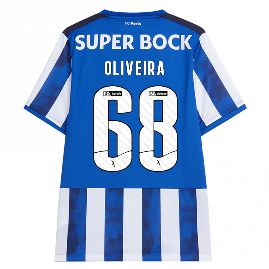 Vaikiškas André Oliveira #68 Mėlyna Balta Namų Marškinėliai 2024/25 T-Shirt