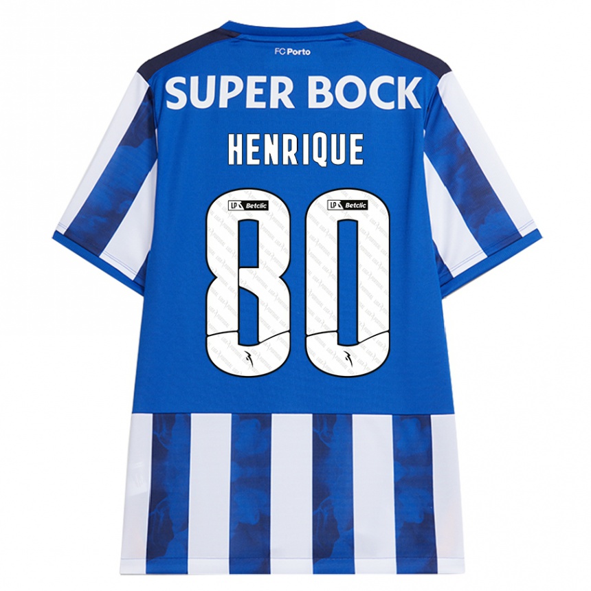 Vaikiškas Kaio Henrique #80 Mėlyna Balta Namų Marškinėliai 2024/25 T-Shirt