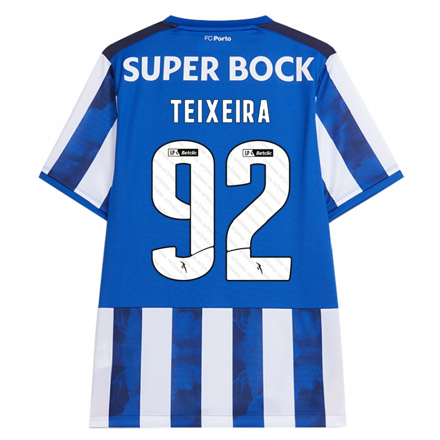 Vaikiškas João Teixeira #92 Mėlyna Balta Namų Marškinėliai 2024/25 T-Shirt