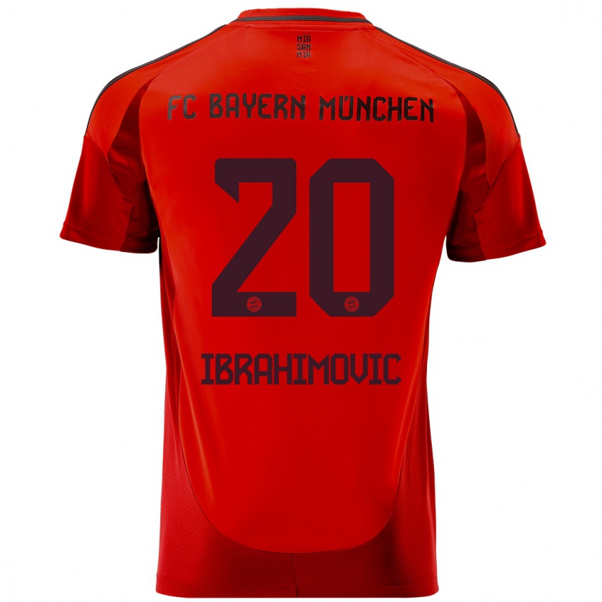 Vaikiškas Arijon Ibrahimovic #20 Raudona Namų Marškinėliai 2024/25 T-Shirt