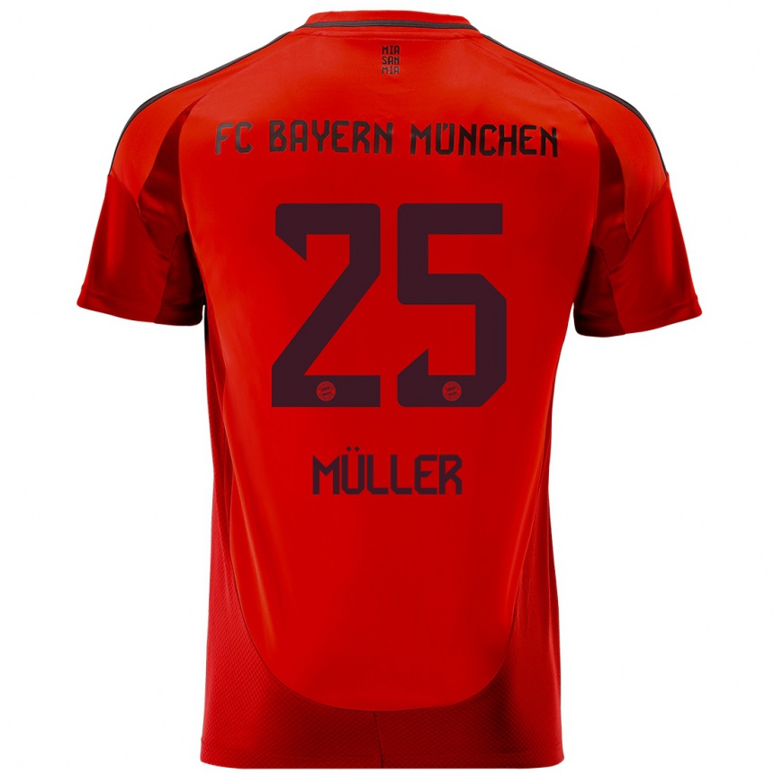 Vaikiškas Thomas Muller #25 Raudona Namų Marškinėliai 2024/25 T-Shirt