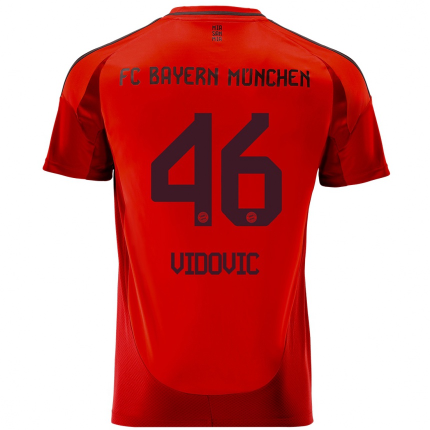 Vaikiškas Gabriel Vidovic #46 Raudona Namų Marškinėliai 2024/25 T-Shirt