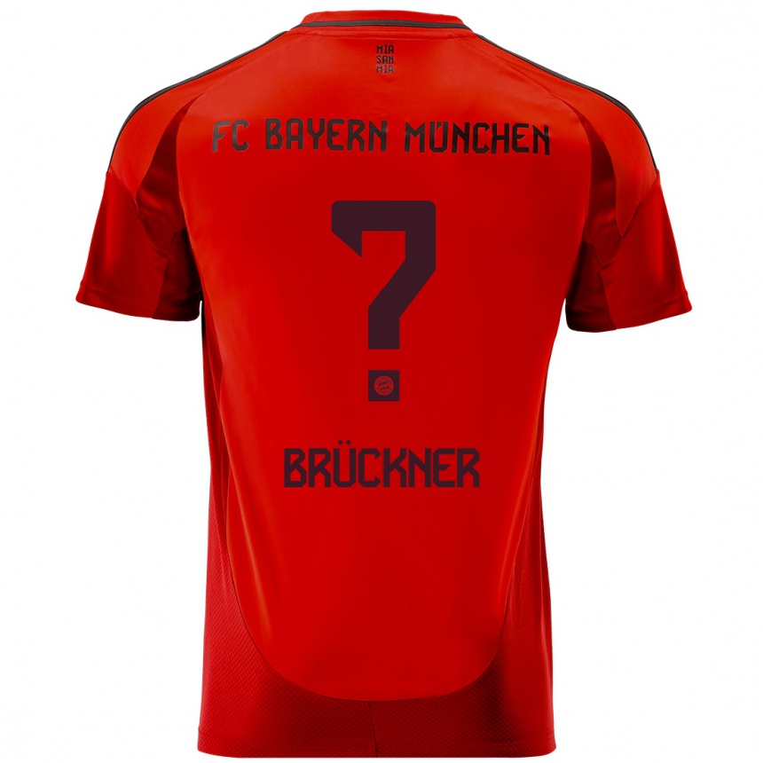 Vaikiškas Angelo Brückner #0 Raudona Namų Marškinėliai 2024/25 T-Shirt