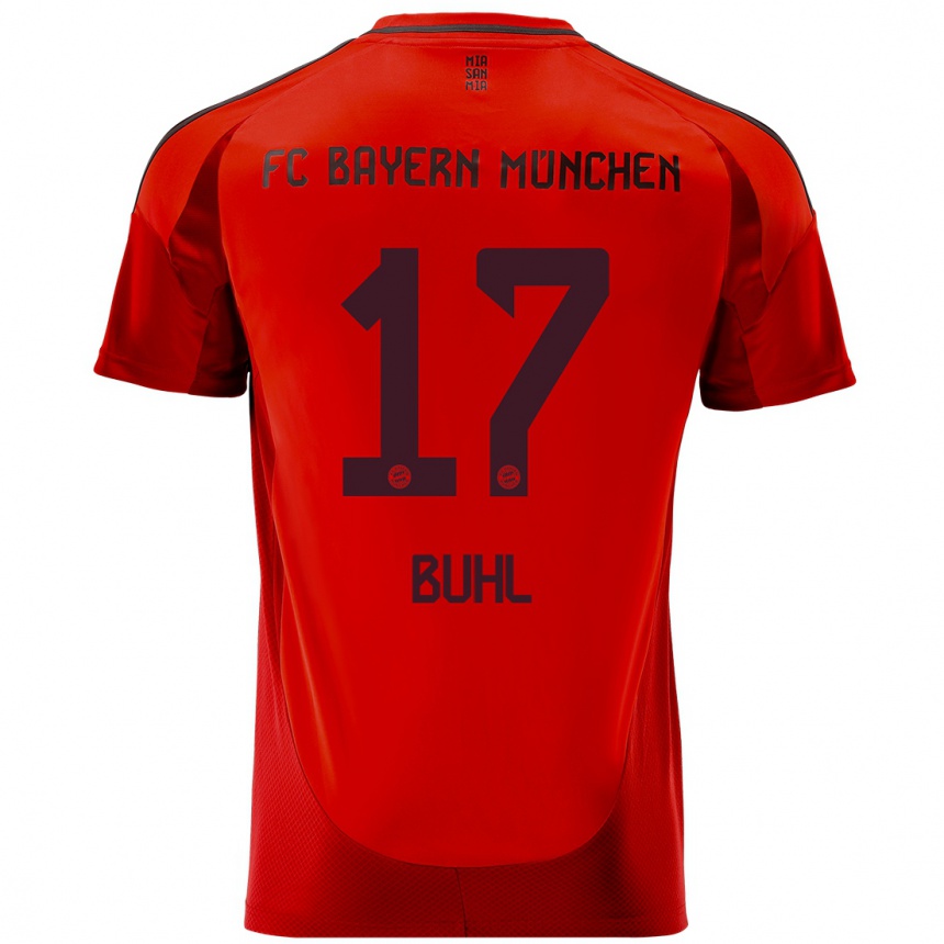 Vaikiškas Klara Buhl #17 Raudona Namų Marškinėliai 2024/25 T-Shirt