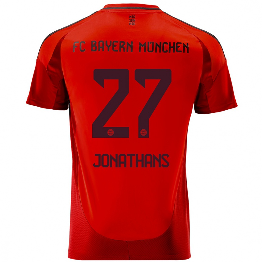 Vaikiškas David Jonathans #27 Raudona Namų Marškinėliai 2024/25 T-Shirt