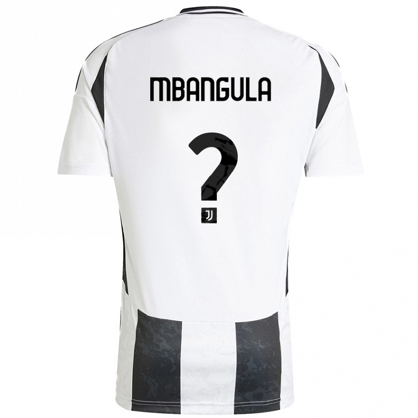 Vaikiškas Samuel Mbangula #0 Balta Juoda Namų Marškinėliai 2024/25 T-Shirt