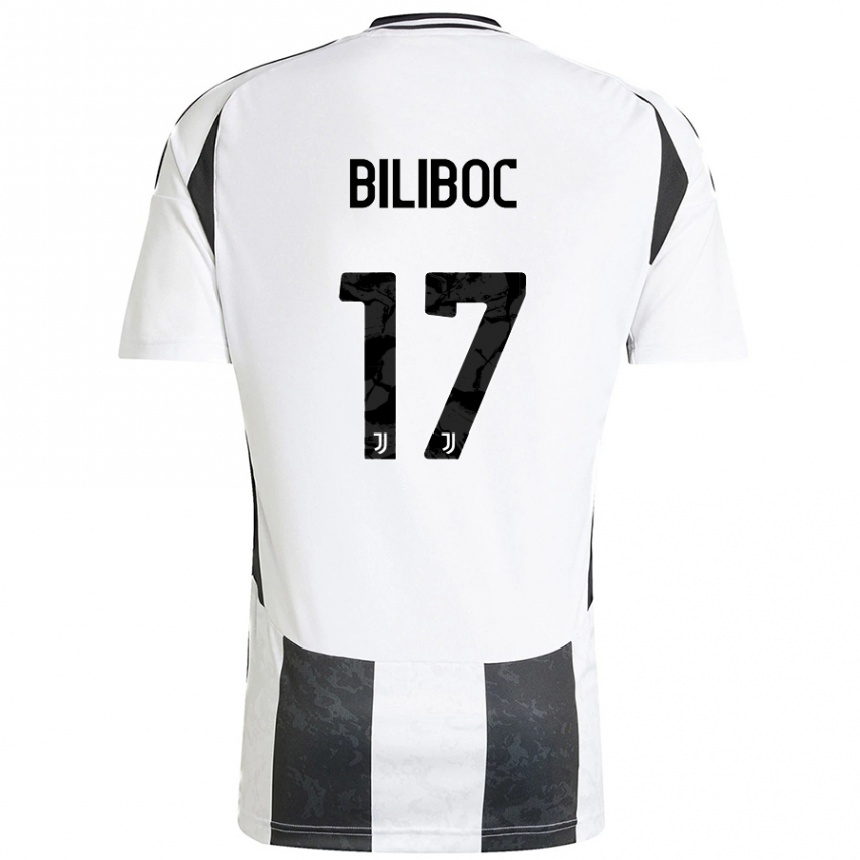 Vaikiškas Lorenzo Biliboc #17 Balta Juoda Namų Marškinėliai 2024/25 T-Shirt