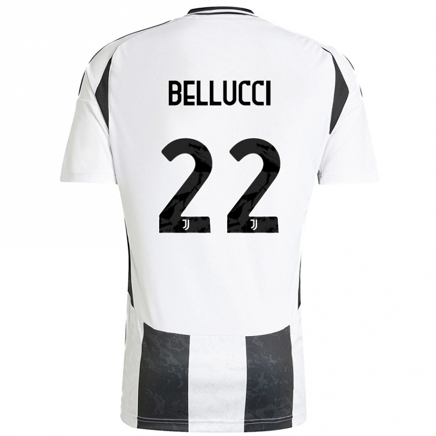 Vaikiškas Melissa Bellucci #22 Balta Juoda Namų Marškinėliai 2024/25 T-Shirt