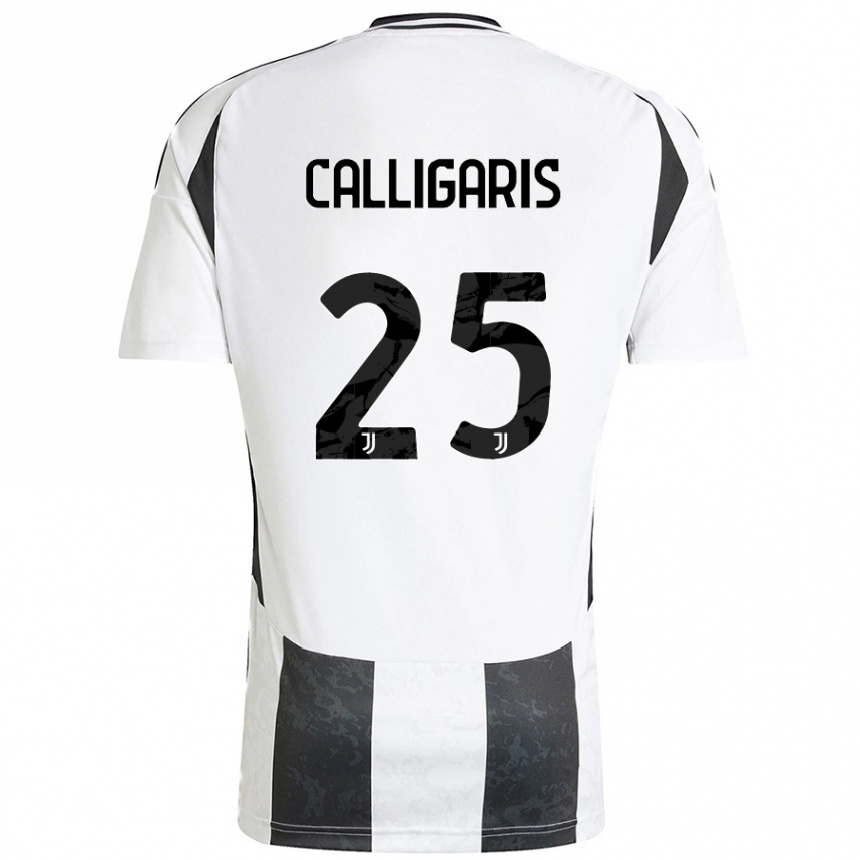 Vaikiškas Viola Calligaris #25 Balta Juoda Namų Marškinėliai 2024/25 T-Shirt