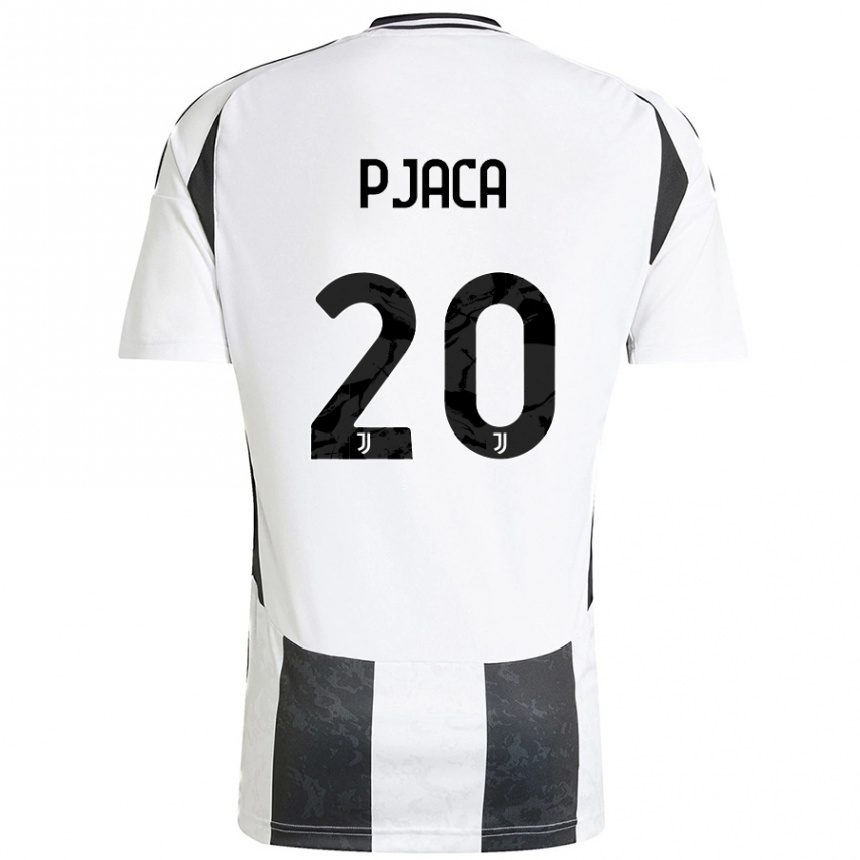 Vaikiškas Marko Pjaca #20 Balta Juoda Namų Marškinėliai 2024/25 T-Shirt