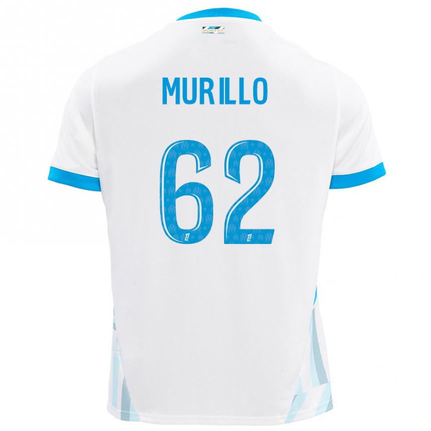 Vaikiškas Amir Murillo #62 Baltas Dangus Mėlynas Namų Marškinėliai 2024/25 T-Shirt