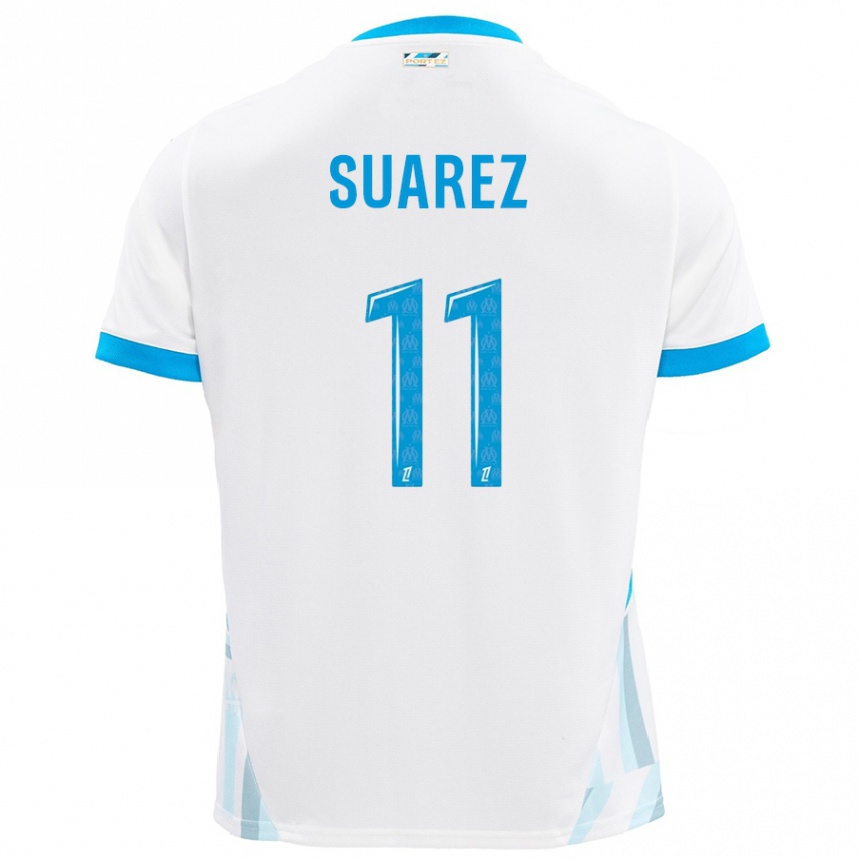 Vaikiškas Luis Suarez #11 Baltas Dangus Mėlynas Namų Marškinėliai 2024/25 T-Shirt