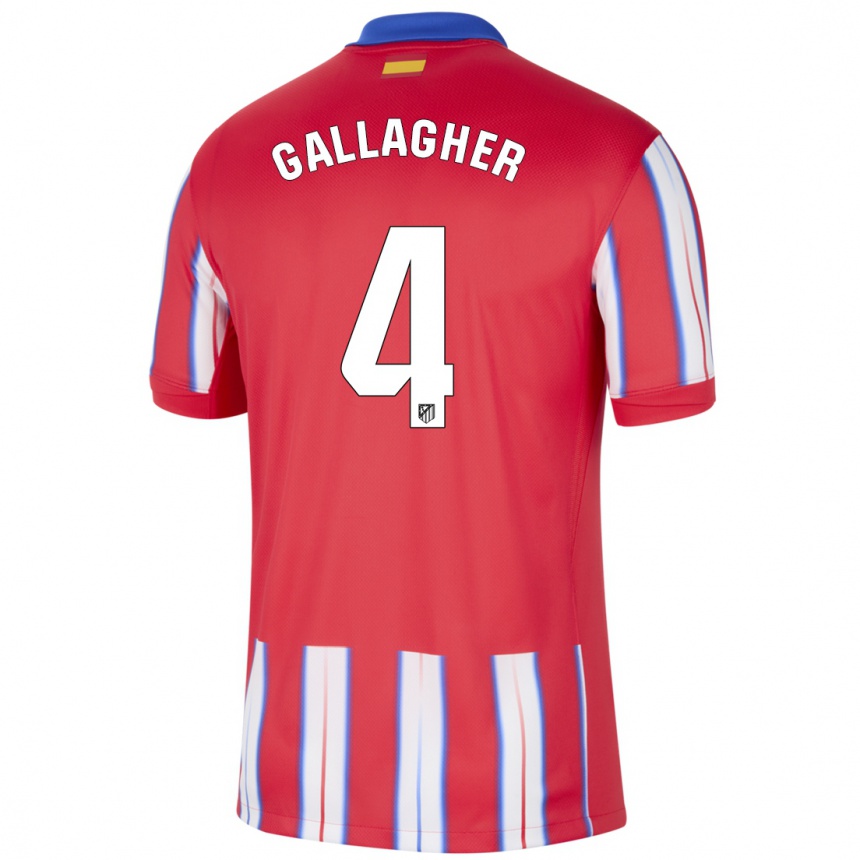 Vaikiškas Conor Gallagher #4 Raudona Balta Mėlyna Namų Marškinėliai 2024/25 T-Shirt