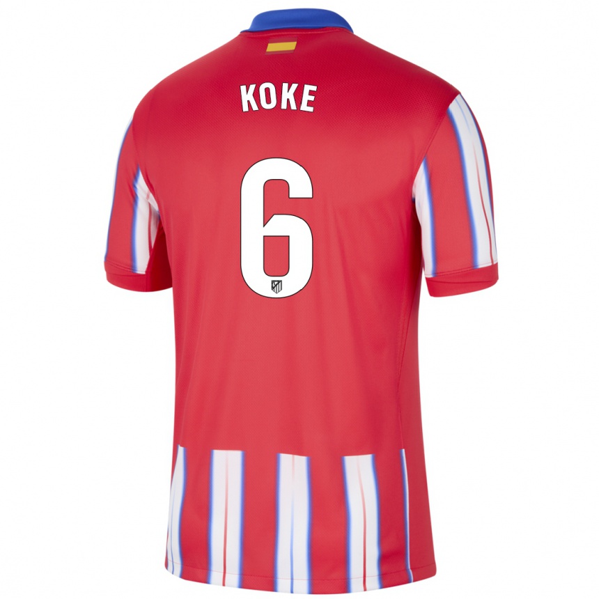 Vaikiškas Koke #6 Raudona Balta Mėlyna Namų Marškinėliai 2024/25 T-Shirt