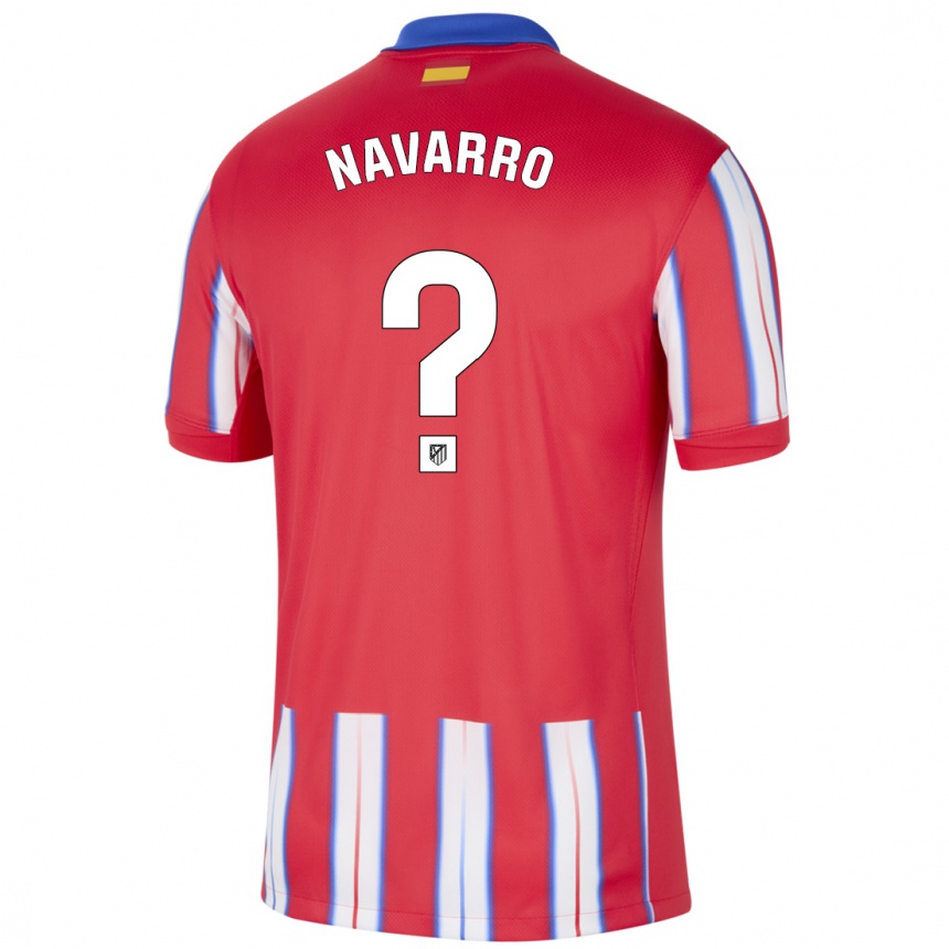 Vaikiškas Luis Navarro #0 Raudona Balta Mėlyna Namų Marškinėliai 2024/25 T-Shirt