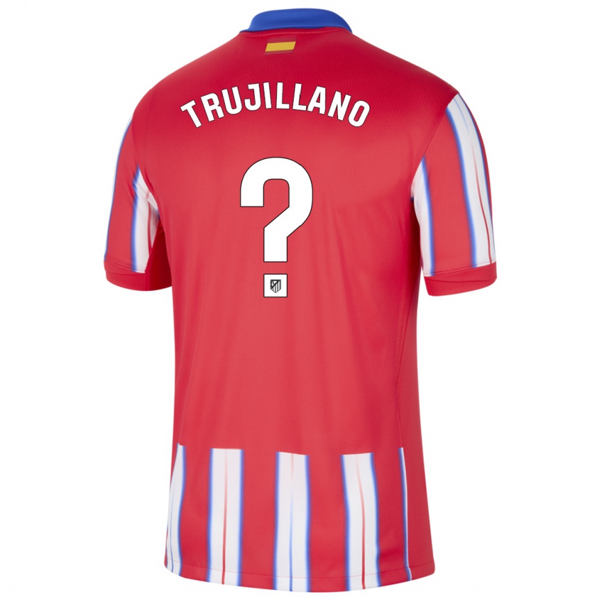 Vaikiškas Guillermo Trujillano #0 Raudona Balta Mėlyna Namų Marškinėliai 2024/25 T-Shirt