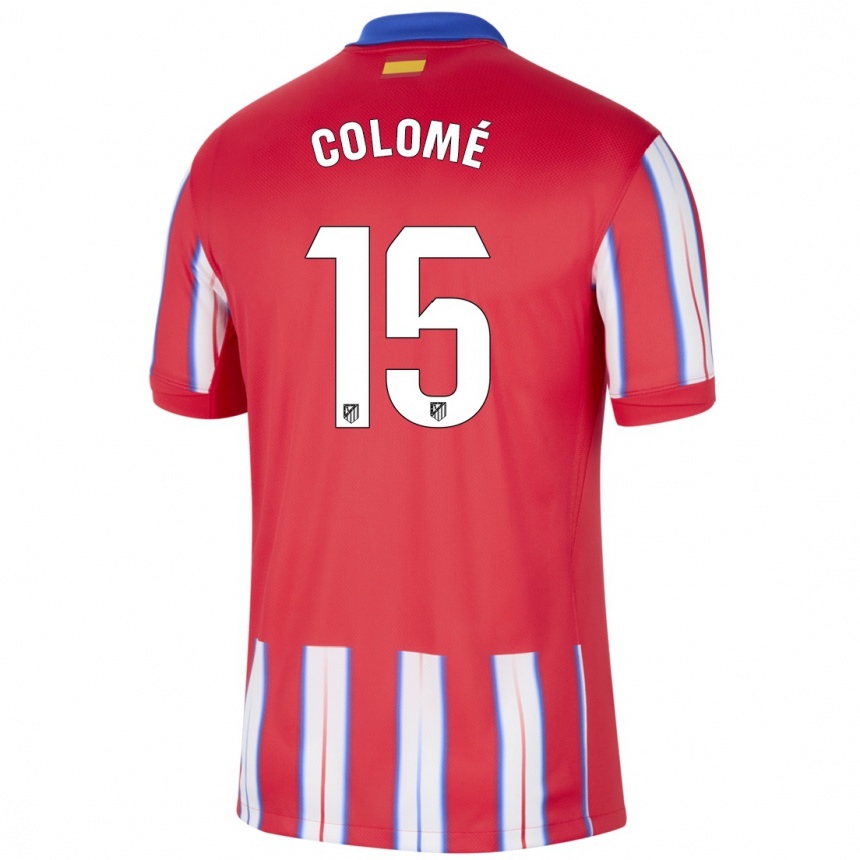 Vaikiškas Jan Colomé #15 Raudona Balta Mėlyna Namų Marškinėliai 2024/25 T-Shirt