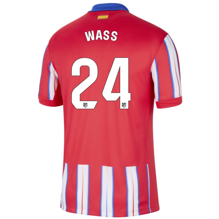 Vaikiškas Daniel Wass #24 Raudona Balta Mėlyna Namų Marškinėliai 2024/25 T-Shirt