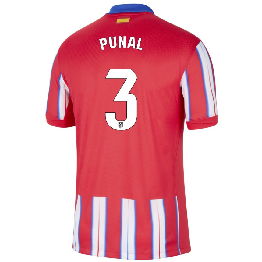 Vaikiškas Aitor Punal #3 Raudona Balta Mėlyna Namų Marškinėliai 2024/25 T-Shirt