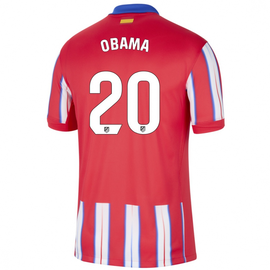 Vaikiškas Federico Obama #20 Raudona Balta Mėlyna Namų Marškinėliai 2024/25 T-Shirt