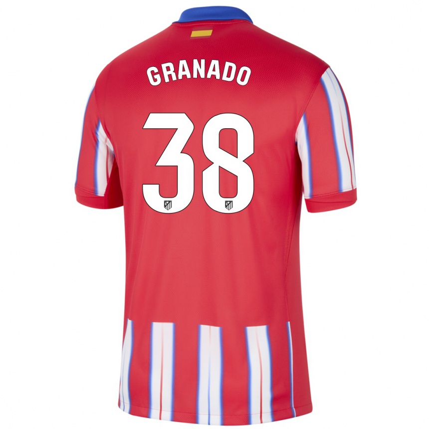 Vaikiškas Adrian Granado #38 Raudona Balta Mėlyna Namų Marškinėliai 2024/25 T-Shirt