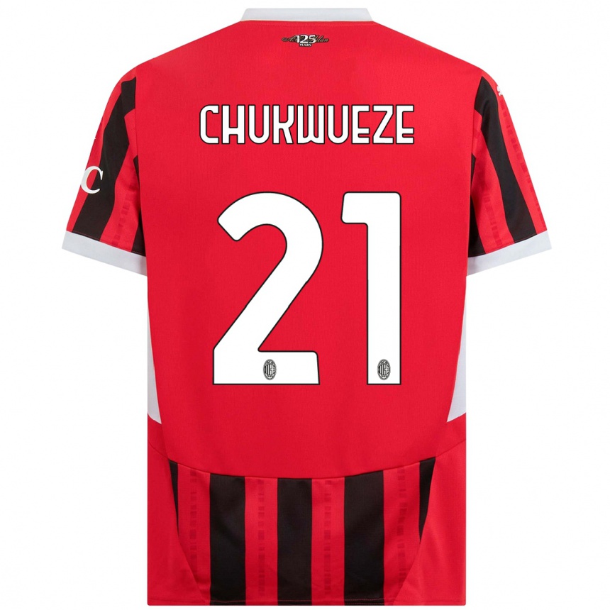 Vaikiškas Samuel Chukwueze #21 Raudona Juoda Namų Marškinėliai 2024/25 T-Shirt