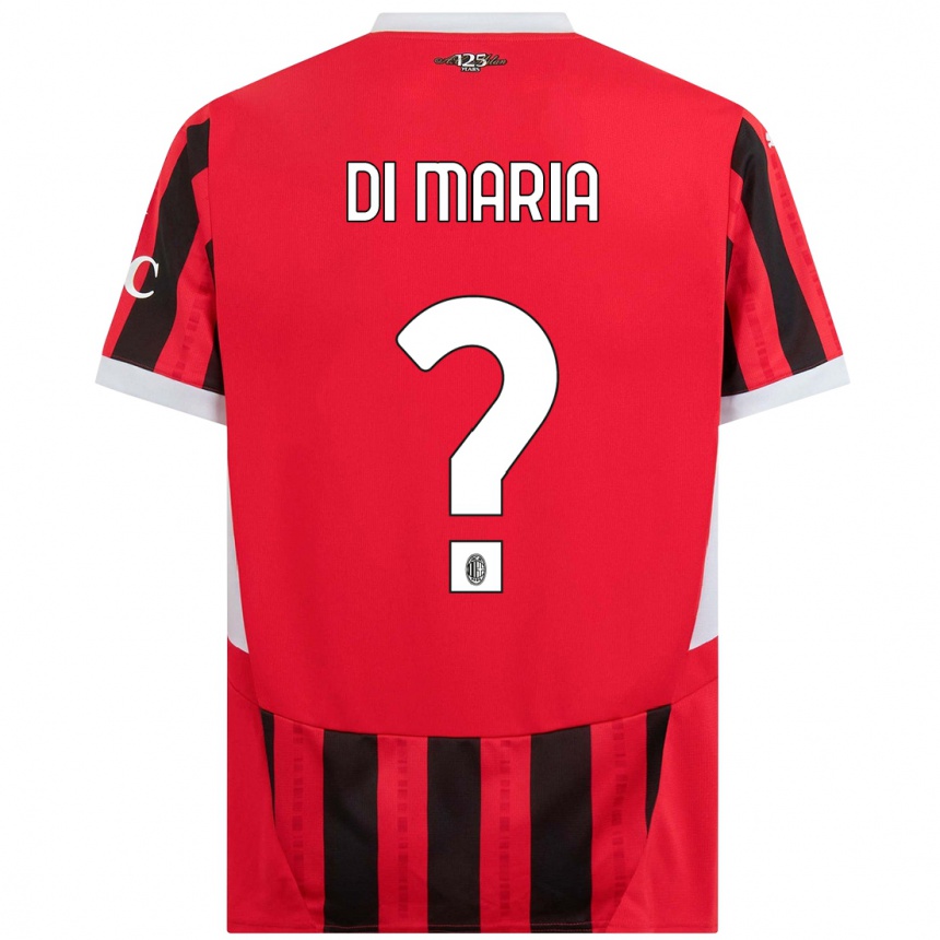 Vaikiškas Alessandro Di Maria #0 Raudona Juoda Namų Marškinėliai 2024/25 T-Shirt