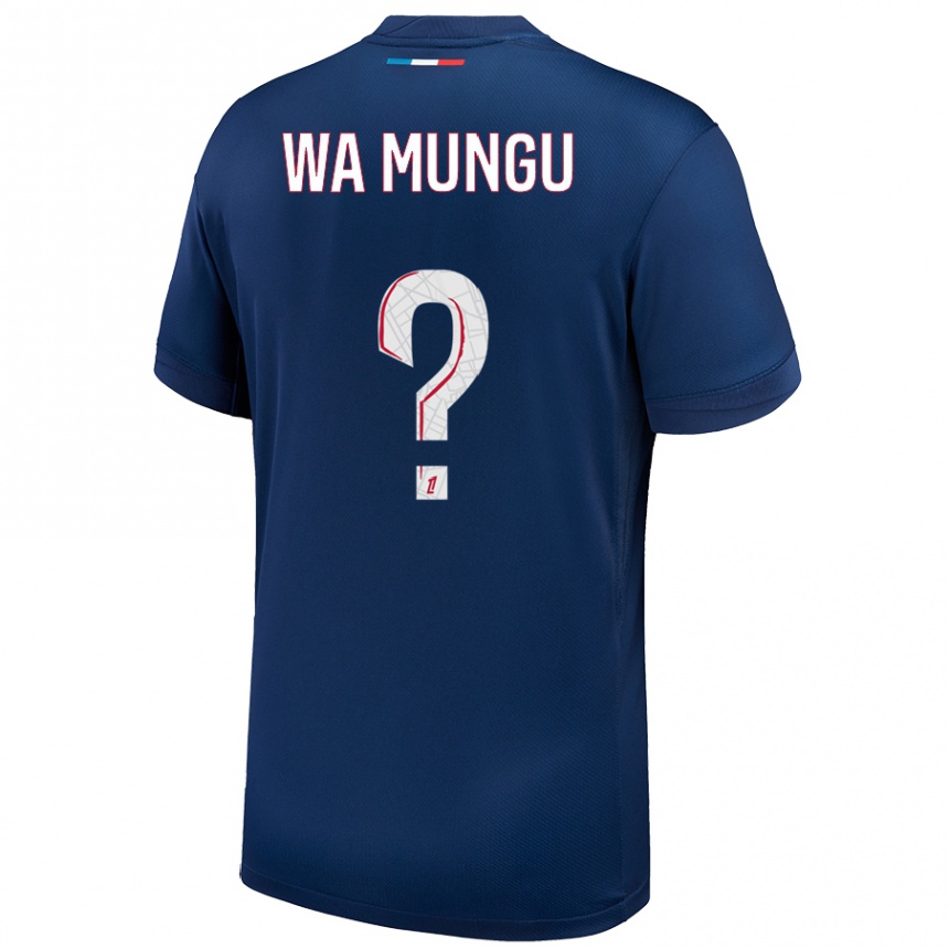 Vaikiškas Vimoj Muntu Wa Mungu #0 Tamsiai Mėlyna Balta Namų Marškinėliai 2024/25 T-Shirt