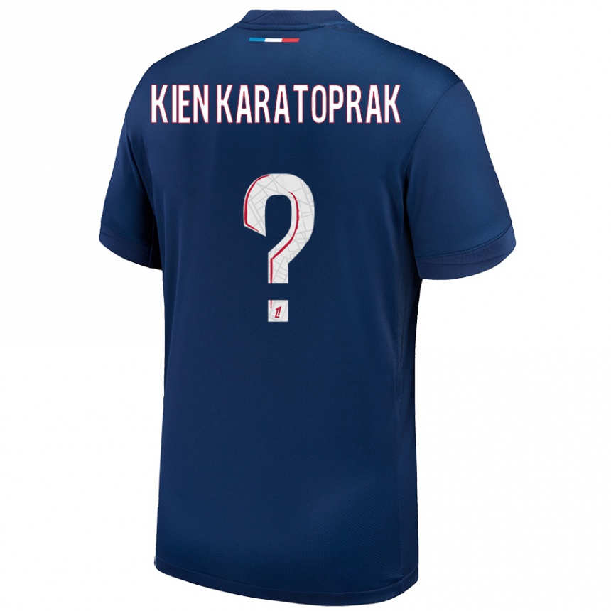 Vaikiškas Kenan Kien Karatoprak #0 Tamsiai Mėlyna Balta Namų Marškinėliai 2024/25 T-Shirt