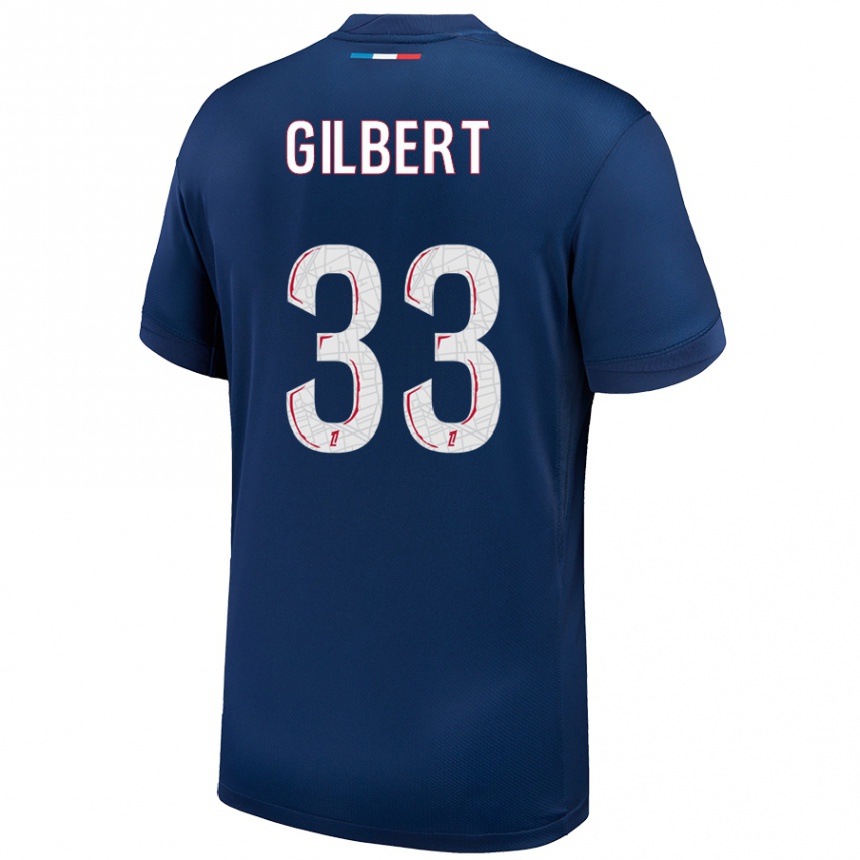 Vaikiškas Tara Elimbi Gilbert #33 Tamsiai Mėlyna Balta Namų Marškinėliai 2024/25 T-Shirt