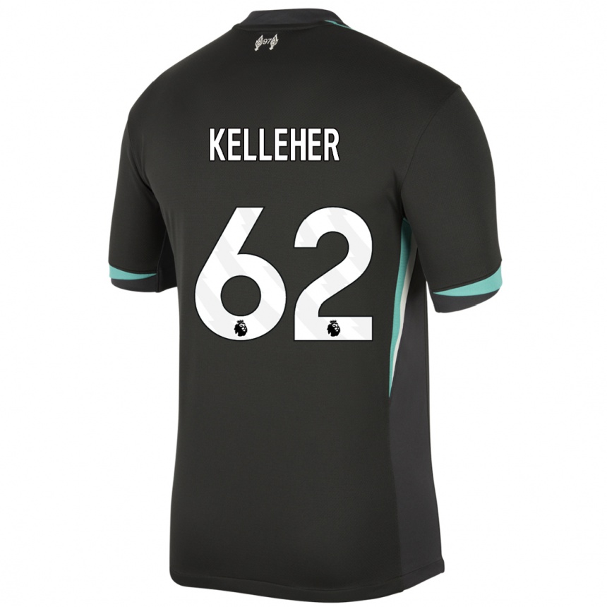 Vaikiškas Caoimhin Kelleher #62 Juoda Antracito Balta Išvykos Marškinėliai 2024/25 T-Shirt