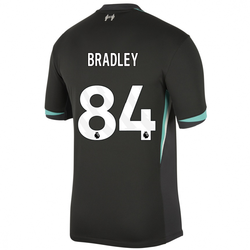 Vaikiškas Conor Bradley #84 Juoda Antracito Balta Išvykos Marškinėliai 2024/25 T-Shirt