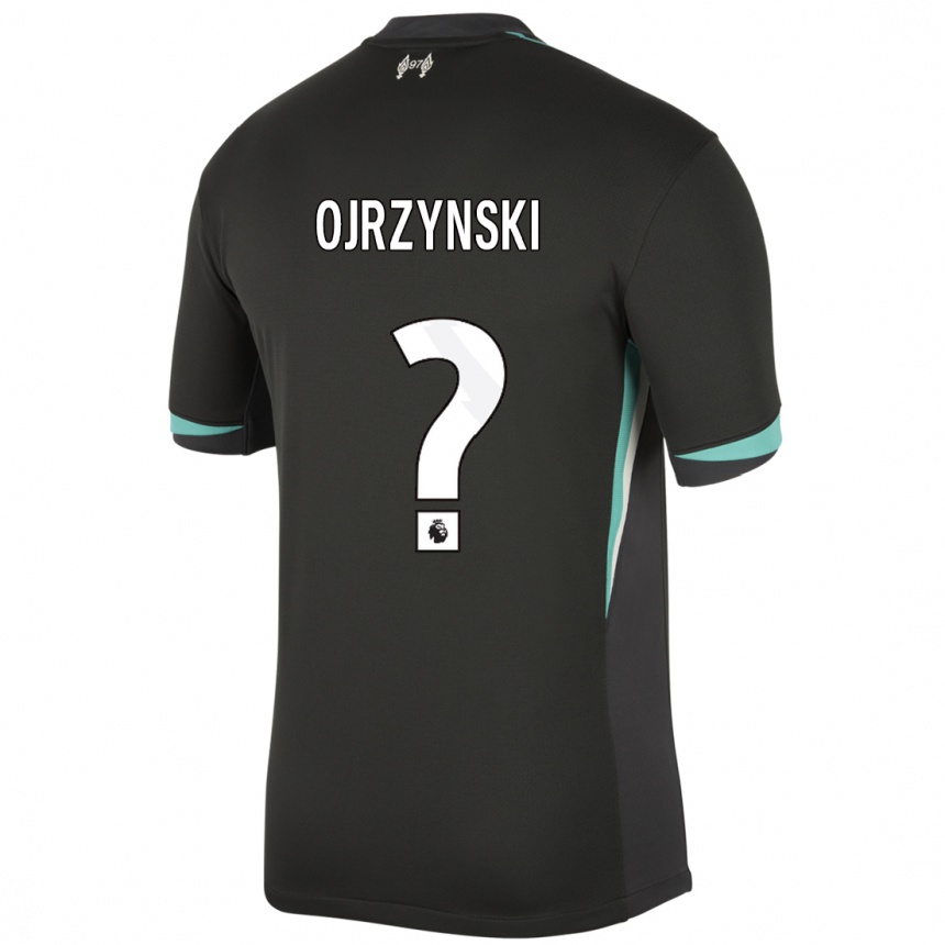 Vaikiškas Jakub Ojrzynski #0 Juoda Antracito Balta Išvykos Marškinėliai 2024/25 T-Shirt