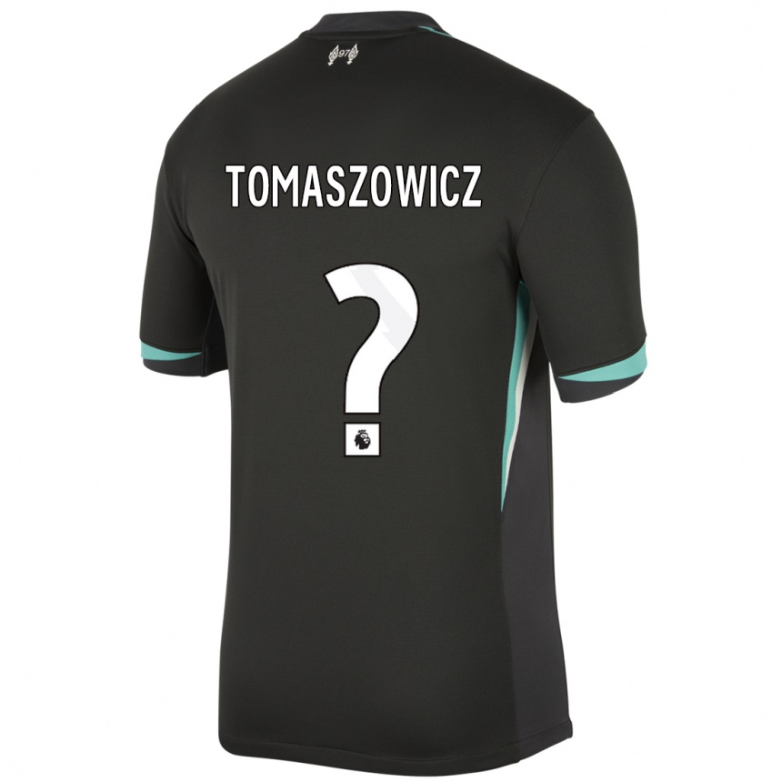 Vaikiškas Aiden Tomaszowicz #0 Juoda Antracito Balta Išvykos Marškinėliai 2024/25 T-Shirt