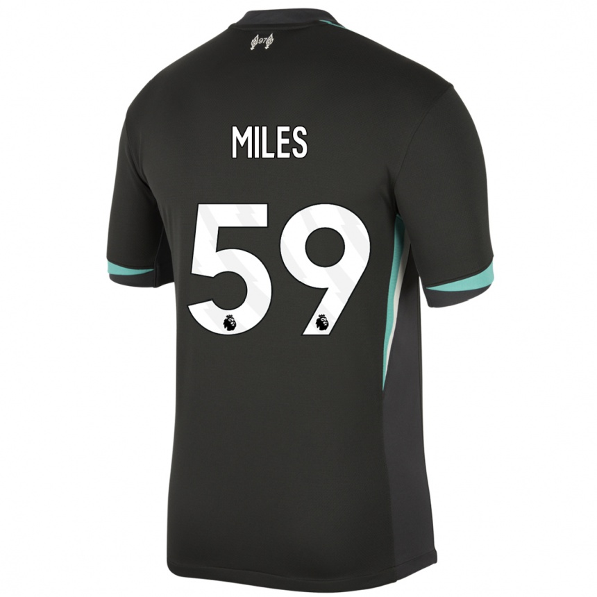 Vaikiškas Terence Miles #59 Juoda Antracito Balta Išvykos Marškinėliai 2024/25 T-Shirt